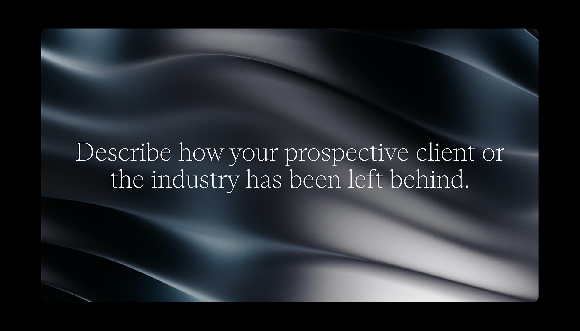 Sales Pitch Template – Key Need Section