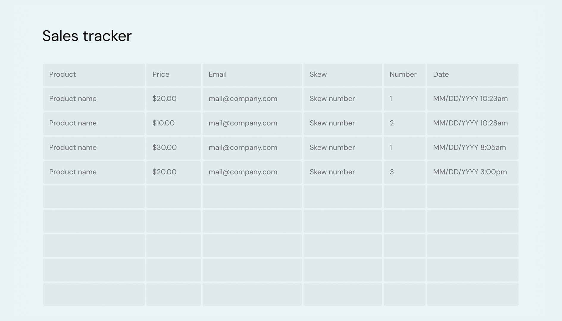 Sales Report - Tracker