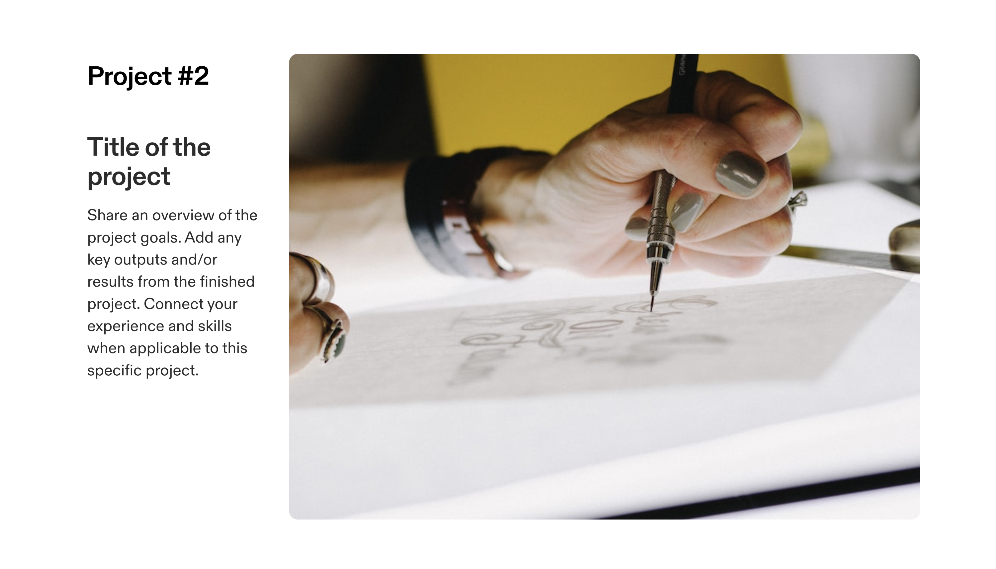 CV — Project Section