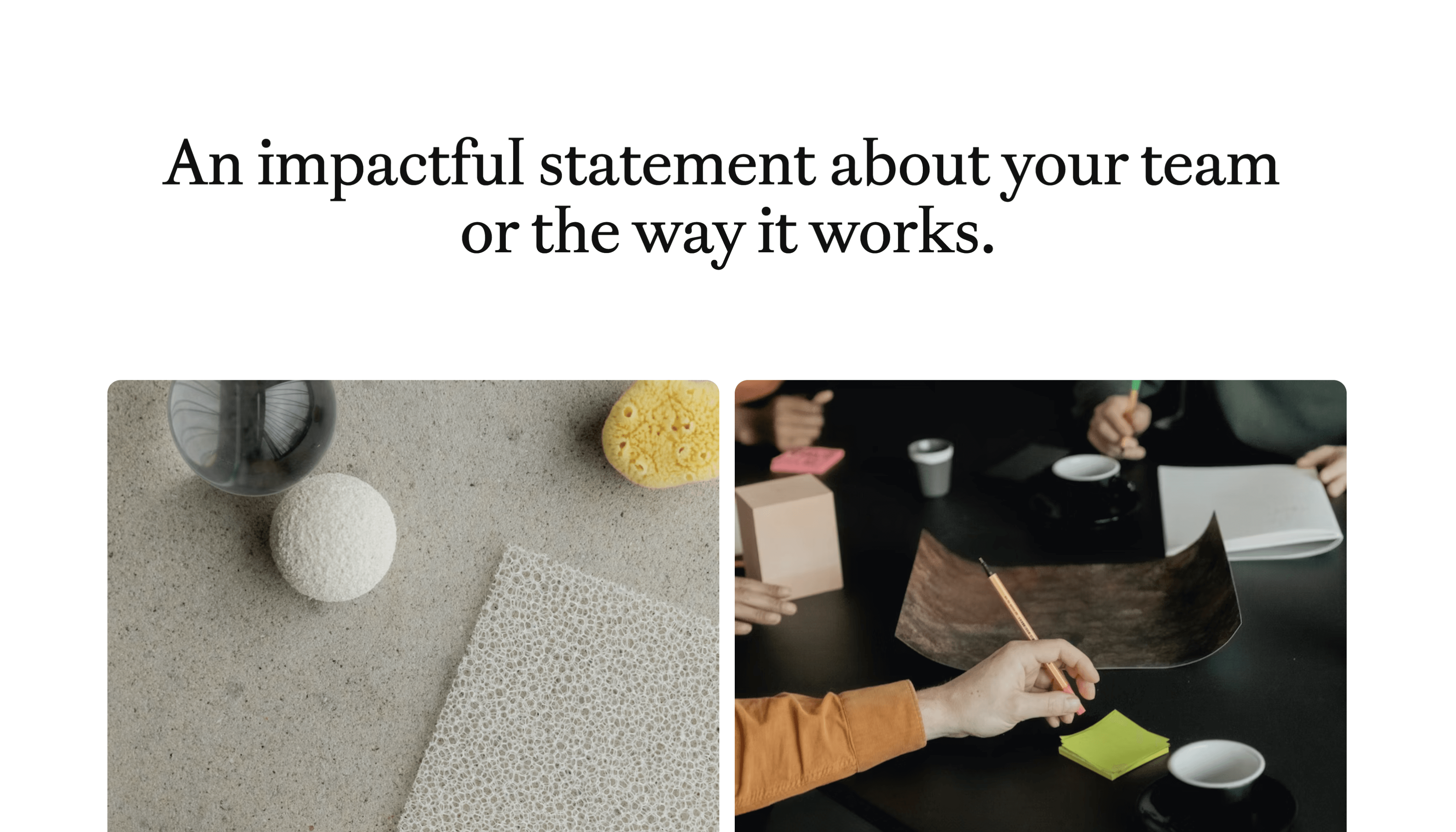 Marketing Site Template – About Section