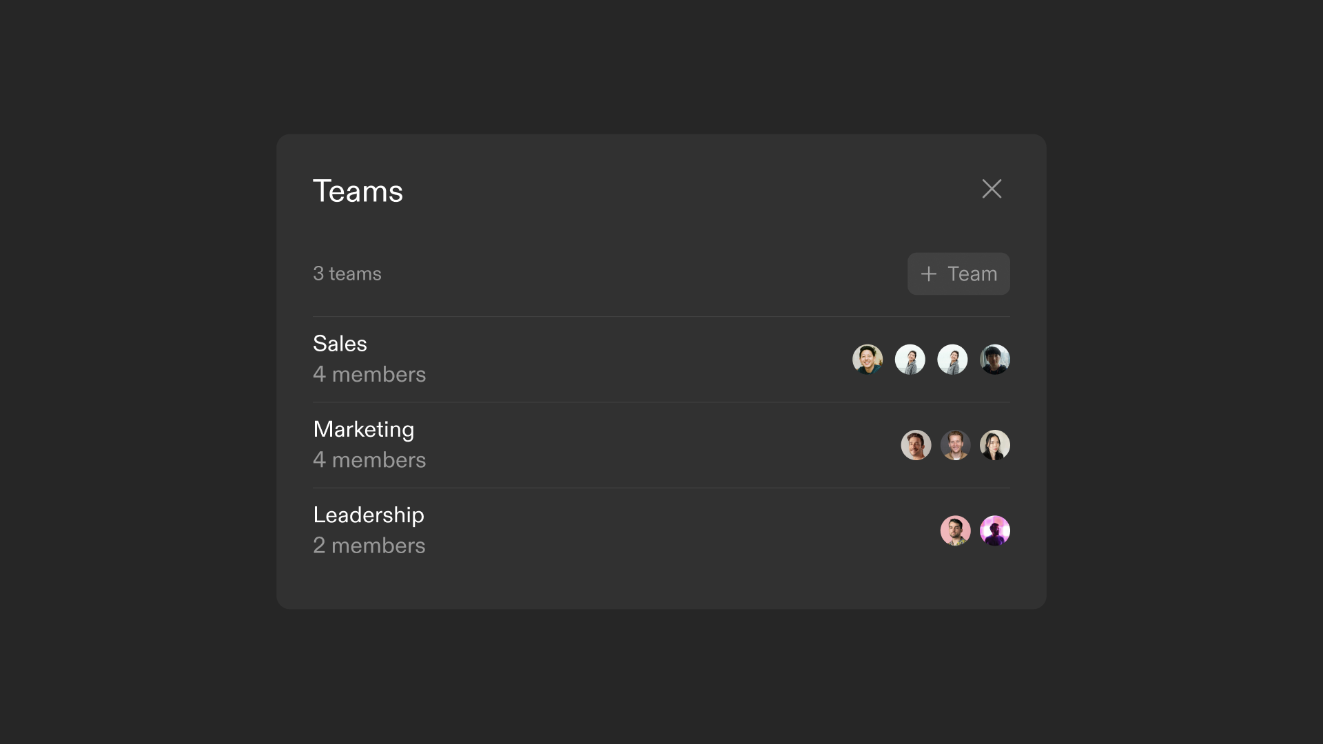 Teams make it easy to set the right permissions for different groups